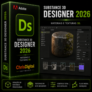 Adobe Substance 3D Designer 2026 para Windows 11 | Licença Permanente