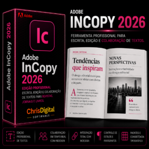 Adobe InCopy 2026 para Windows 10 e Windows 11 | Licença Permanente
