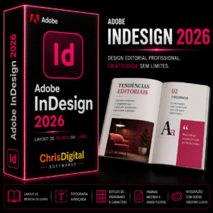 Adobe InDesign 2026 para Windows 10 e Windows 11 | Licença Permanente