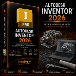 Autodesk Inventor 2026 em Inglês para Windows 10 e Windows 11 | Licença Permanente