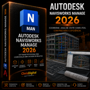 Autodesk Navisworks Manage 2026 em Inglês para Windows 10 e Windows 11 | Licença Permanente