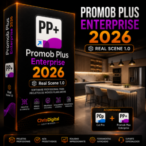 Promob Plus Enterprise 2026 + Cut Pro + Real Scene 1.0 para Windows 10 e Windows 11 | Licença Permanente