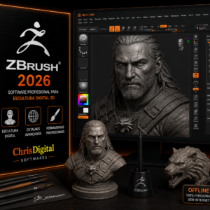 ZBrush 2026 para Windows 11 | Licença Permanente